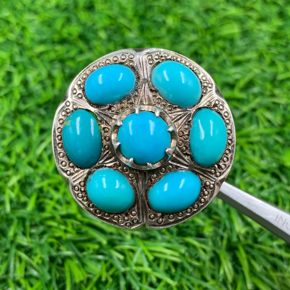 Natural Turquoise (Feroza) Floral Design