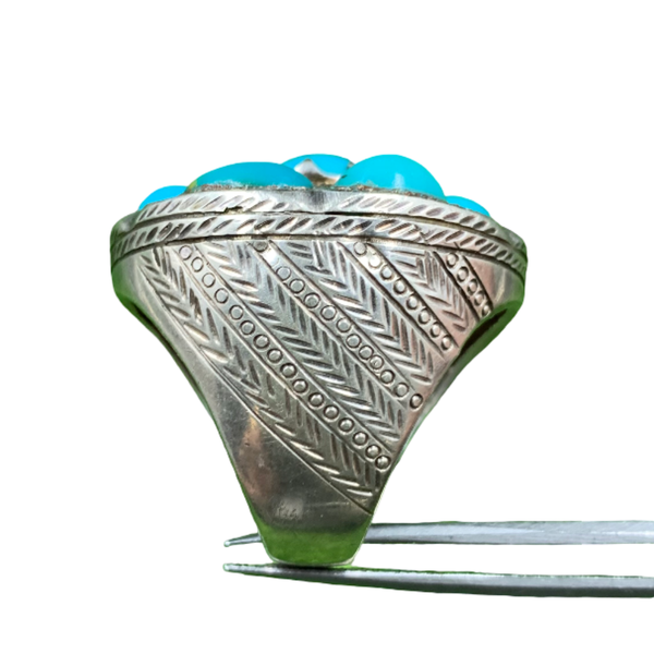 Natural Turquoise (Feroza) Floral Design