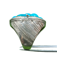 Natural Turquoise (Feroza) Floral Design