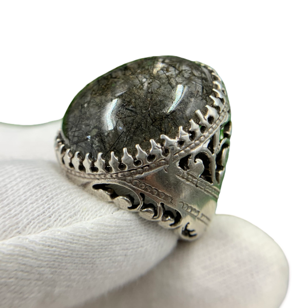 Natural Rutile Quartz Ring